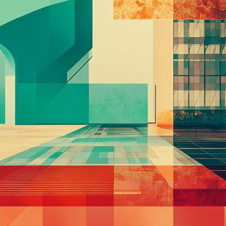 Terravast style, Midjourney V6.1: abstract 3D render