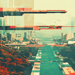 Terravast style, Midjourney V6.1: megacity with futuristic bioarchitecture