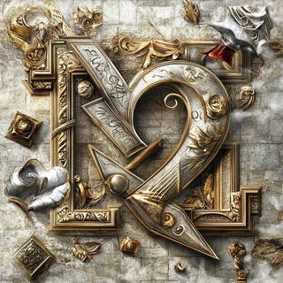 Ashgrid Monuments style, Midjourney V6.1: typographic composition with large letters