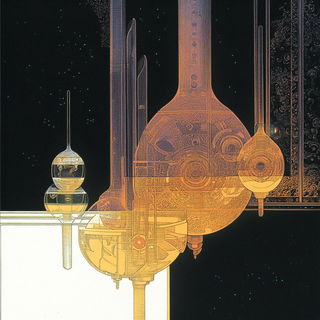 Sirocco Frameworks style, Midjourney V6.1: editorial illustration for popular scientific magazine cover