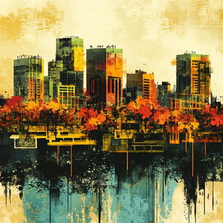 Halide Hinterlands style, Midjourney V6.1: megacity with futuristic bioarchitecture