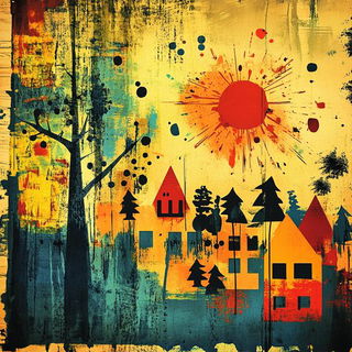 Halide Hinterlands style, Midjourney V6.1: traditional folk art