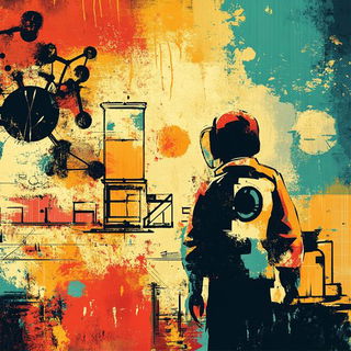 Halide Hinterlands style, Midjourney V6.1: editorial illustration for popular scientific magazine cover