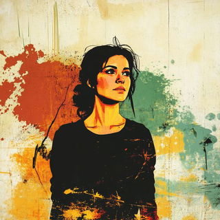 Halide Hinterlands style, Midjourney V6.1: photographic portrait of female protagonist