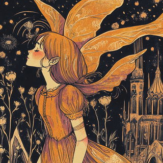 Luminolith style, Midjourney V6.1: retro fairy-tale illustration