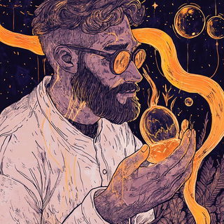 Luminolith style, Midjourney V6.1: editorial illustration for popular scientific magazine cover