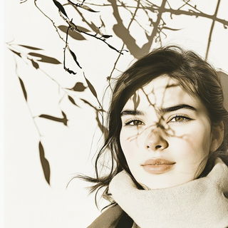 Greenfinch Isogrid style, Midjourney V6.1: photographic portrait of female protagonist