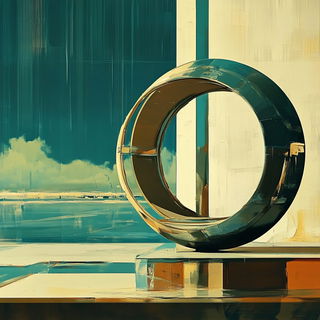 Opaline Midway style, Midjourney V6.1: abstract 3D render