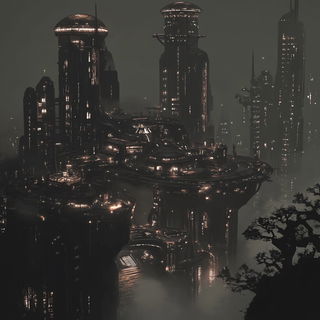 Sealstorm Ornamentics style, Midjourney V6.1: megacity with futuristic bioarchitecture