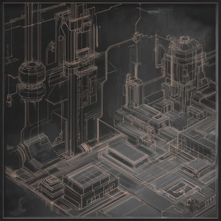 Sealstorm Ornamentics style, Midjourney V6.1: technical infrastructure blueprint schematics