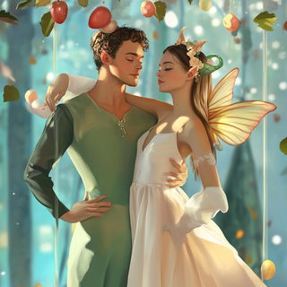Pomegranate Dryad style, Midjourney V6.1: retro fairy-tale illustration