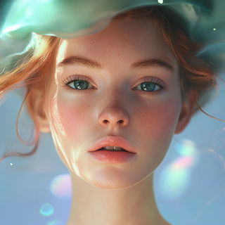 Pomegranate Dryad style, Midjourney V6.1: photographic portrait of female protagonist