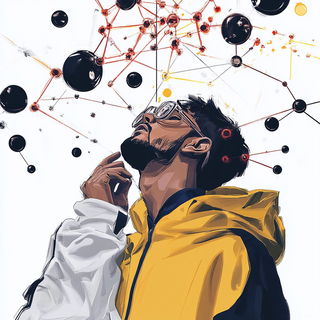 Sunshaft Scenography style, Midjourney V6.1: editorial illustration for popular scientific magazine cover