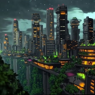 Serpentine Deco Narrative style, Midjourney V6.1: megacity with futuristic bioarchitecture