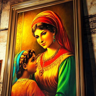 Brocadetail style, Midjourney V6.1: classical 18th-century oil painting