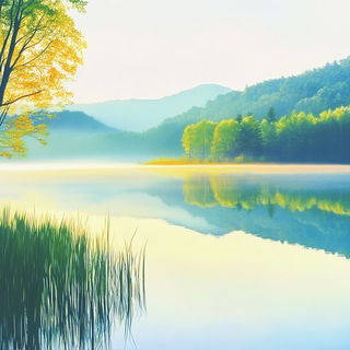Candyland Rocaille style, Midjourney V6.1: realistic landscape photograph of quiet dawn