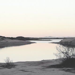 Tempestochrome style, Midjourney V6.1: realistic landscape photograph of quiet dawn