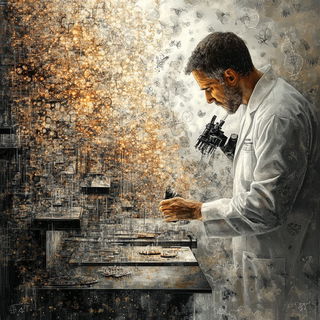 Veyran Isobar Guild style, Midjourney V6.1: editorial illustration for popular scientific magazine cover