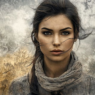 Veyran Isobar Guild style, Midjourney V6.1: photographic portrait of female protagonist