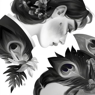 Bazaarflow style, Midjourney V6.1: black-and-white manga comic strip