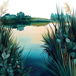 Bazaarflow style, Midjourney V6.1: realistic landscape photograph of quiet dawn