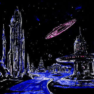 Kelmere Brushworks style, Midjourney V6.1: cinematic shot from sci-fi movie