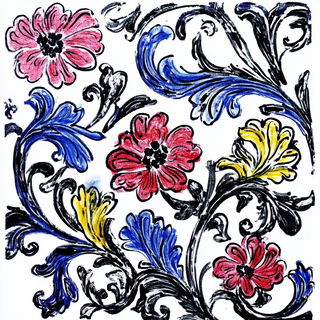 Kelmere Brushworks style, Midjourney V6.1: creative pattern composition
