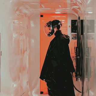 Scourpaint style, Midjourney V6.1: cinematic shot from sci-fi movie