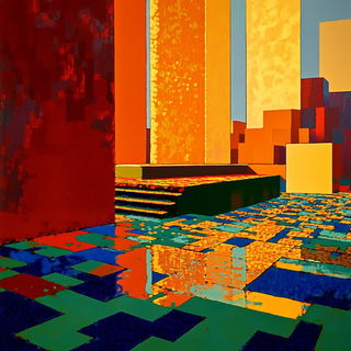 Burincloud style, Midjourney V6.1: abstract 3D render