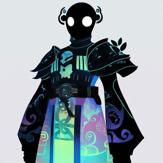 Vaporlead style, Midjourney V6.1: concept art character design of retropunk steam knight