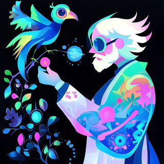 Vaporlead style, Midjourney V6.1: editorial illustration for popular scientific magazine cover