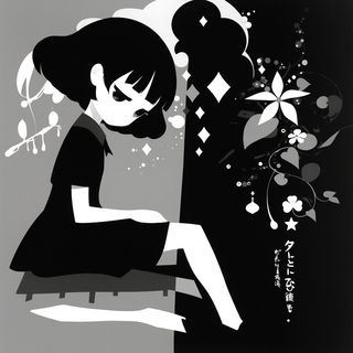 Vaporlead style, Midjourney V6.1: black-and-white manga comic strip