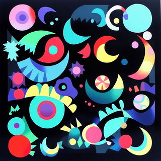 Vaporlead style, Midjourney V6.1: creative pattern composition