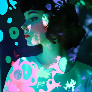 Vaporlead style, Midjourney V6.1: photographic portrait of female protagonist