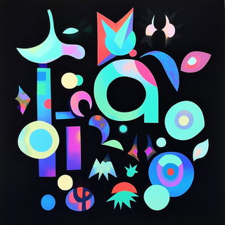 Vaporlead style, Midjourney V6.1: typographic composition with large letters
