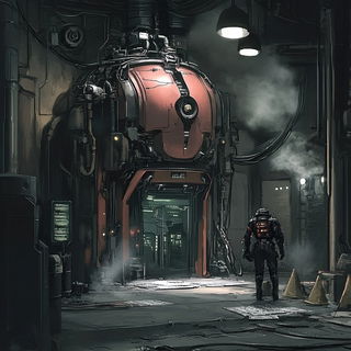 Cobalt Carvehouse style, Midjourney V6.1: cinematic shot from sci-fi movie
