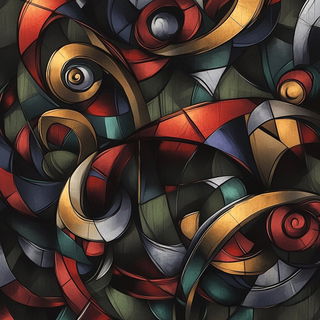 Cobalt Carvehouse style, Midjourney V6.1: creative pattern composition