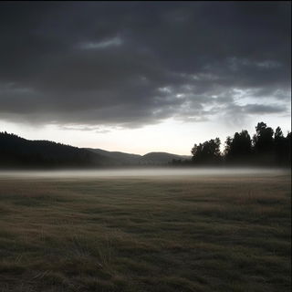 Cobalt Carvehouse style, Midjourney V6.1: realistic landscape photograph of quiet dawn