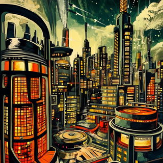 Sepia Etched Expeditions style, Midjourney V6.1: megacity with futuristic bioarchitecture