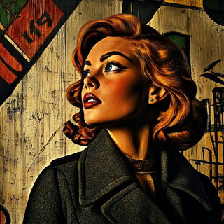 Sepia Etched Expeditions style, Midjourney V6.1: photographic portrait of female protagonist