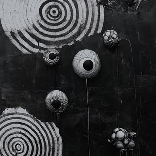 Pilgrim Nebula style, Midjourney V6.1: creative pattern composition