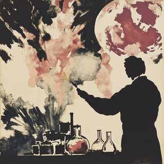 Sprocket Weather style, Midjourney V6.1: editorial illustration for popular scientific magazine cover