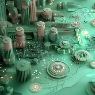 Washink style, Midjourney V6.1: technical infrastructure blueprint schematics