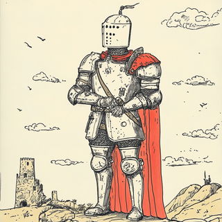 Draperigration style, Midjourney V6.1: concept art character design of retropunk steam knight