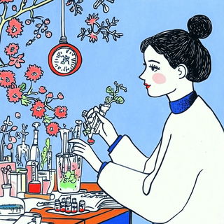 Draperigration style, Midjourney V6.1: editorial illustration for popular scientific magazine cover