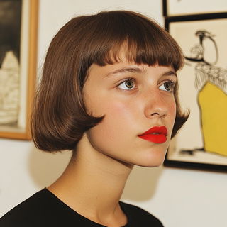 Draperigration style, Midjourney V6.1: photographic portrait of female protagonist