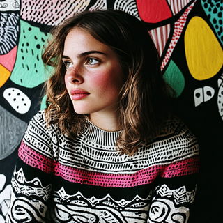 Aperturepeak style, Midjourney V6.1: photographic portrait of female protagonist