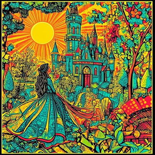 Television After Sundown style, Midjourney V6.1: retro fairy-tale illustration