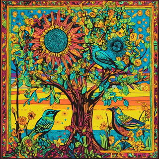 Television After Sundown style, Midjourney V6.1: traditional folk art