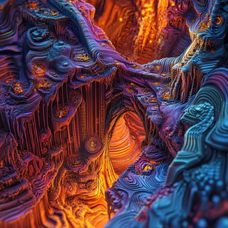 Vatburst Botanics style, Midjourney V6.1: abstract 3D render